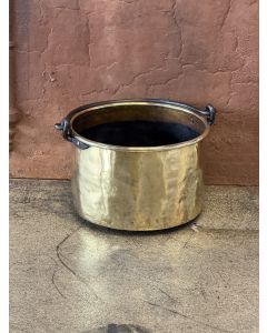 Polished Brass Firewood Basket