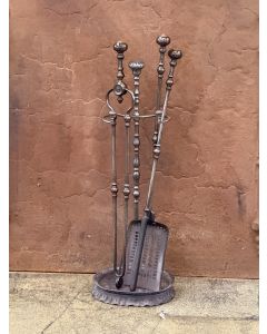 Large Georgian Fire Irons