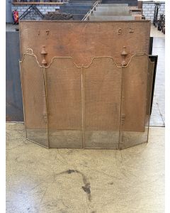 Tall Antique Fireplace Screen