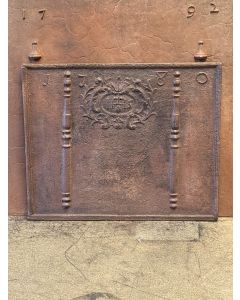 Pillars with IHS Monogram Fireback