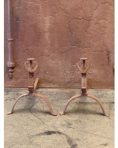 Louis XV Iron Andirons