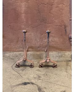 Louis XV Iron Andirons