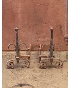 Hand-Forged Andirons