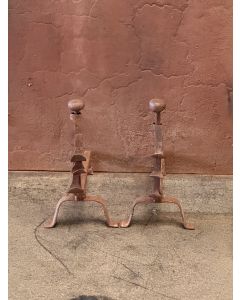 Louis XV Iron Andirons
