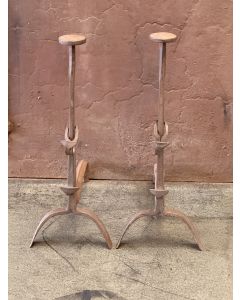 Louis XV Iron Andirons