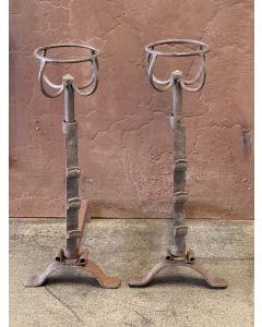 Louis XV Iron Andirons