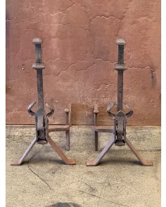 Hand-Forged Andirons