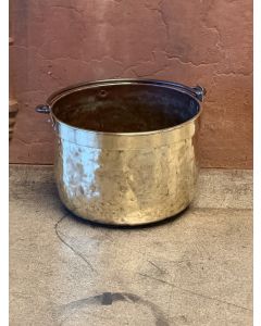 Polished Brass Firewood Basket