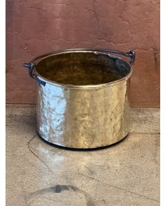 Polished Brass Firewood Basket