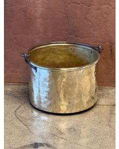 Polished Brass Firewood Basket