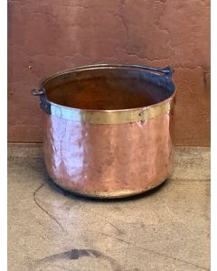 Polished Copper Firewood Basket