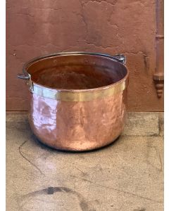 Polished Copper Log Basket