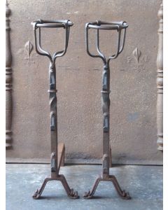 Hand-Forged Andirons