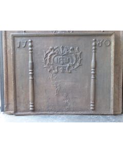 Pillars with IHS Monogram Fireback