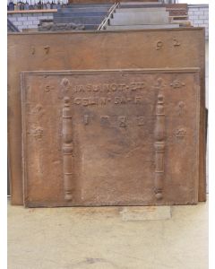 Pillars with Fleurs de Lys Fireback