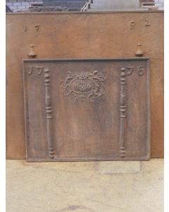 Pillars with IHS Monogram Fireback