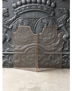 Rustic Antique Fireplace Screen