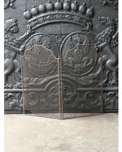 Rustic Antique Fireplace Screen