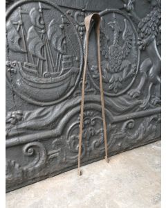 Antique French Fire Tongs