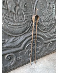 Antique French Fire Tongs