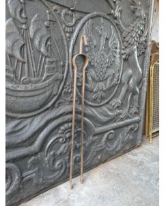 Antique French Fire Tongs