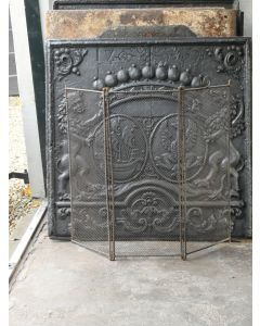 Tall Antique Fireplace Screen