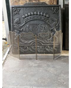 Rustic Antique Fireplace Screen