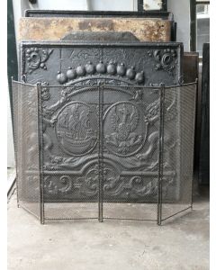 Tall Antique Fireplace Screen