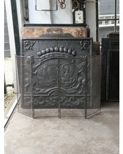 Tall Antique Fireplace Screen