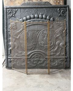 Tall Antique French Fire Screen