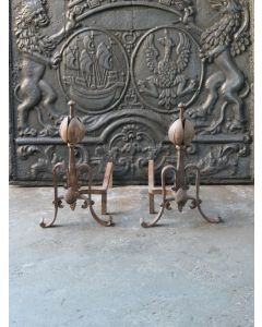 Art Nouveau Andirons
