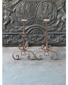 Louis XV Iron Andirons