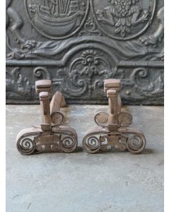 Louis XV Iron Andirons