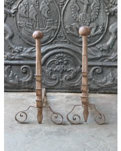 Louis XV Iron Andirons
