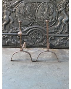 Louis XV Iron Andirons