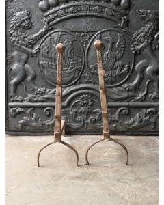Gothic Andirons Fireplace
