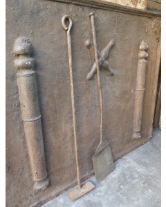 Large French Fireplace Tools