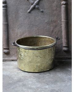Polished Brass Firewood Basket