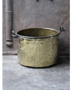 Polished Brass Firewood Basket