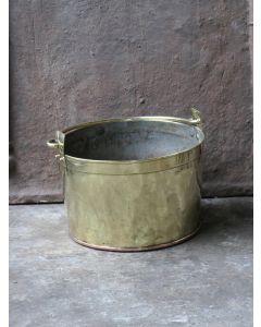 Polished Brass Firewood Basket