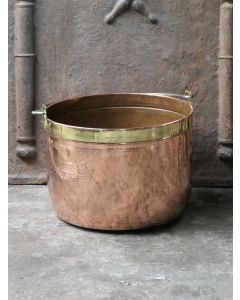 Polished Copper Firewood Basket