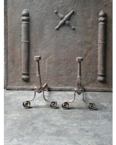 Louis XV Iron Andirons