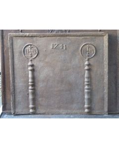 Pillars with IHS Monogram Fireback