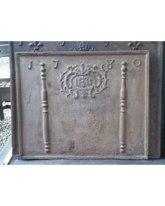 Pillars with IHS Monogram Fireback