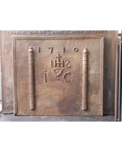 Pillars with IHS Monogram Fireback