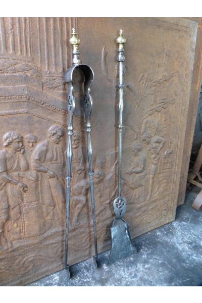 Polished Steel Fire Irons