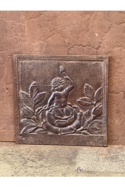 Cupid Fireplace Back Plate
