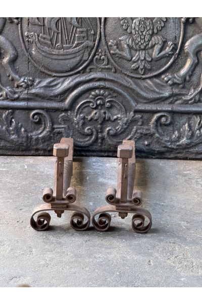 Louis XV Iron Andirons