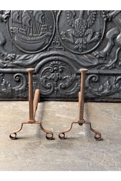 Louis XV Iron Andirons