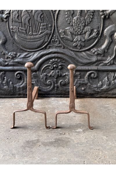 Louis XV Iron Andirons